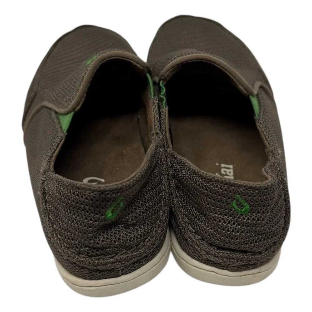 Olukai Brown Kids Mesh Nohea Slip On Shoes Kids Sz 13